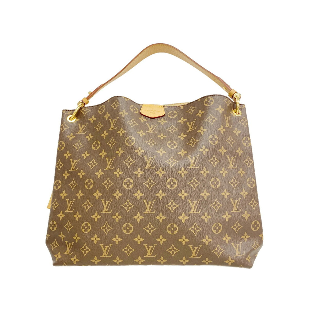 Louis Vuitton Monogram Graceful MM Shoulder Bag M43704 Beige Women's